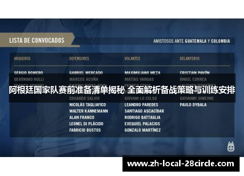 阿根廷国家队赛前准备清单揭秘 全面解析备战策略与训练安排 阿根廷国家队赛前准备清单揭秘 全面解析备战策略与训练安排